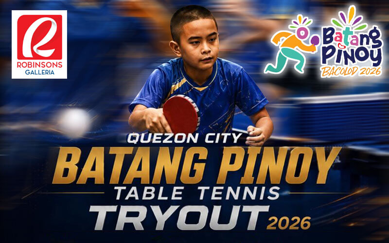Quezon City Batang Pinoy Table Tennis Tryout 2026